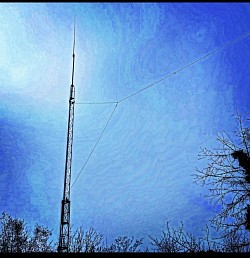 Gittermast mit A99 Antenne Repeater Heilbronn am Neckar.